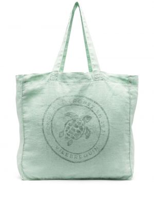 Τσάντα shopper Vilebrequin πράσινο