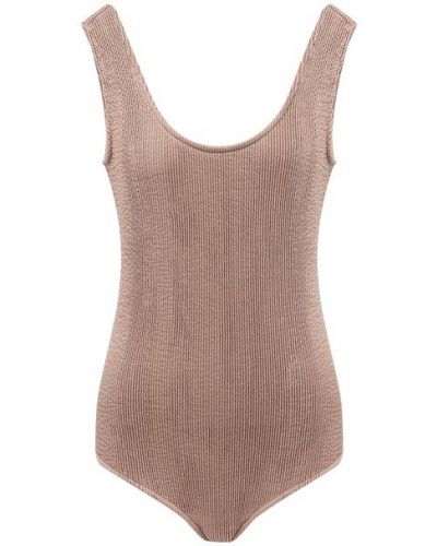 Слитый купальник Bottega Veneta - Коричневый