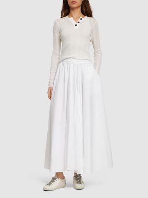 Falda midi de algodón Aspesi blanco