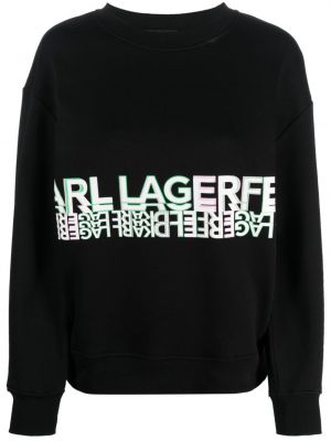 Sweatshirt mit print mit rundem ausschnitt Karl Lagerfeld schwarz