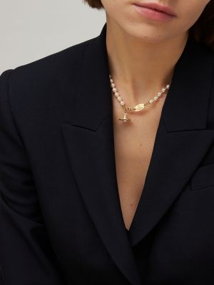 Collier avec perles Vivienne Westwood doré