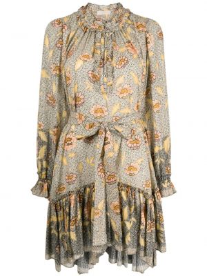 Φλοράλ φόρεμα με σχέδιο Ulla Johnson μπεζ