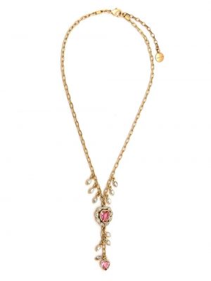 Křišťálový náhrdelník se srdcovým vzorem Camila Klein zlatý