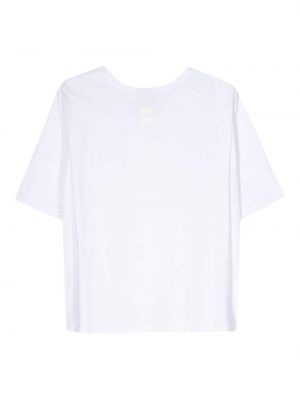 Raštuotas marškinėliai Semicouture balta
