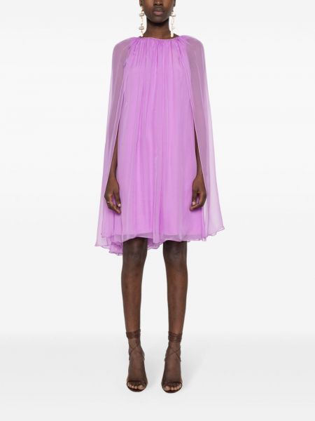 Šifonové mini šaty Max Mara fialové