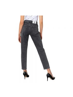 Jeansy skinny na zamek Calvin Klein Jeans szare