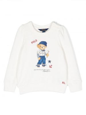 Tröja för tjejer Ralph Lauren Kids vit