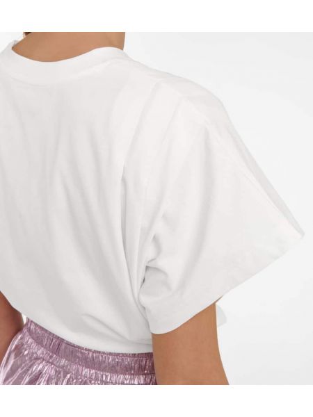 Βαμβακερή μπλούζα Isabel Marant λευκό