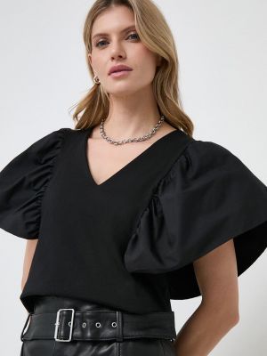 Bluzka bawełniana Karl Lagerfeld czarna