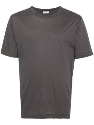 Βαμβακερή μπλούζα με στρογγυλή λαιμόκοψη Dries Van Noten γκρι