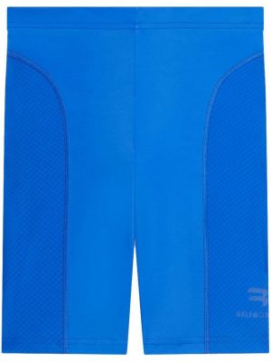 Biciklističke kratke hlače s printom Balenciaga plava