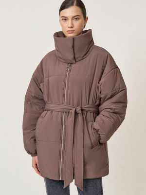 Коричневая утепленная демисезонная куртка Baon