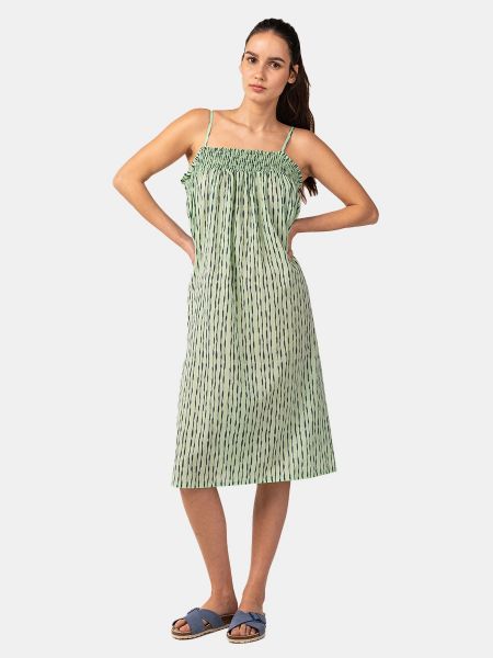 Vestido de algodón con estampado Abbacino verde
