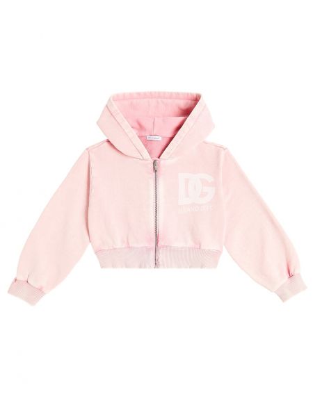 Trøje bomuld hættetrøje for piger Dolce&gabbana Kids pink