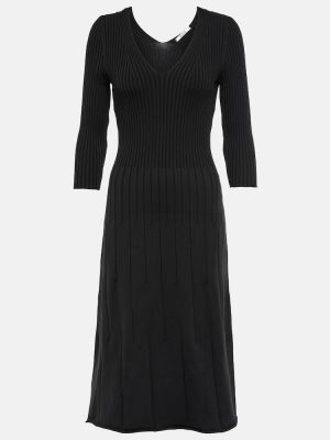 Vlněné midi šaty Wolford - černá