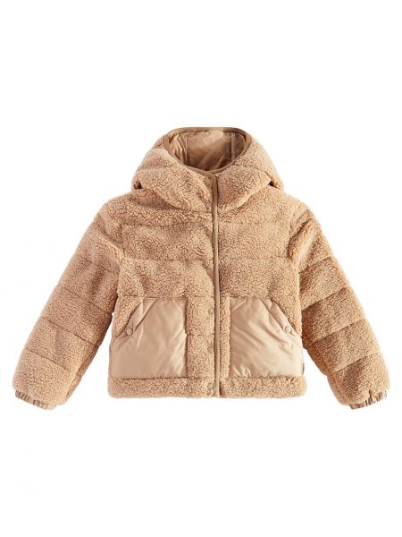 Untuvatakki tytöille Moncler Enfant beige