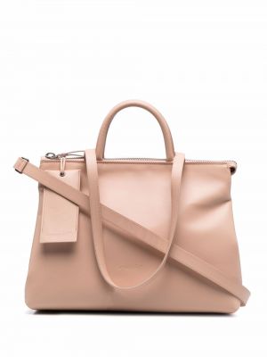 Lær shoppingbag Marsell rosa