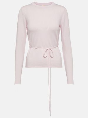 Cinturón de lana de cachemir de tela jersey Jardin Des Orangers rosa