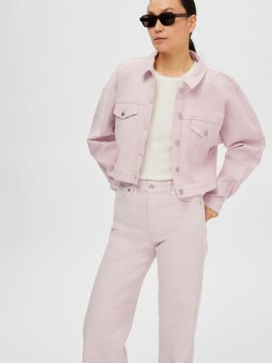 Prehodna jakna Selected Femme roza