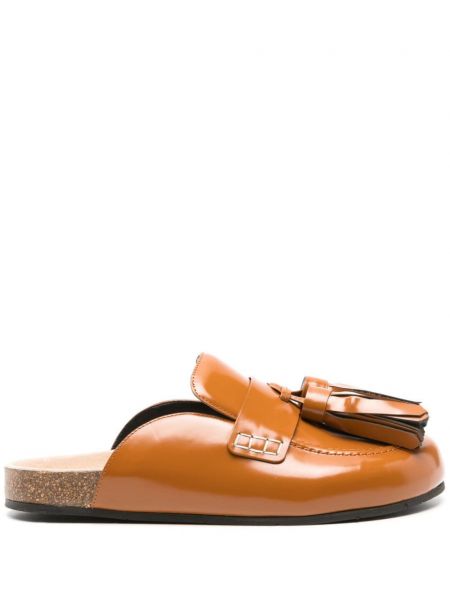 Læder mules Jw Anderson brun