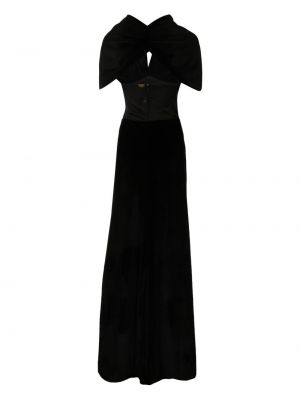 Aksamitna sukienka wieczorowa Rhea Costa czarna