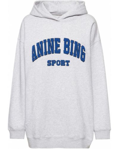 Džemperis su gobtuvu Anine Bing pilka