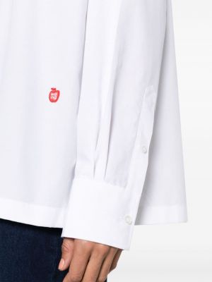 Chemise en coton avec applique Alexander Wang blanc