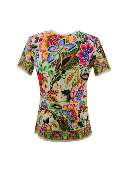 Camiseta de algodón de flores con estampado Etro
