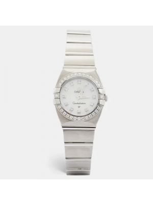 Zegarek ze stali chirurgicznej Omega Vintage biały