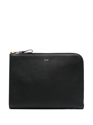 Kožená taška na notebook na zip Tom Ford