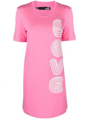 Jersey klänning Love Moschino rosa