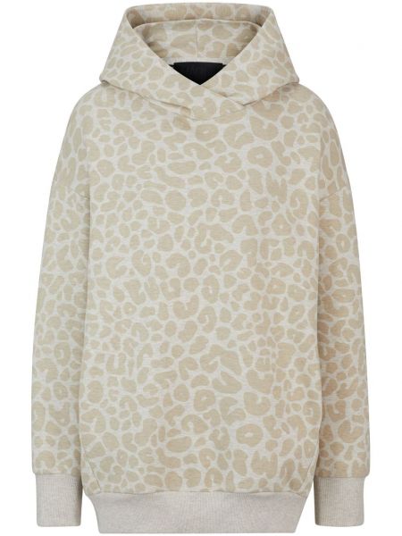 Jersey hoodie mit print mit leopardenmuster Boss beige