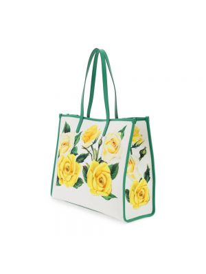 Borsa shopper a fiori con stampa con stampa Dolce&gabbana