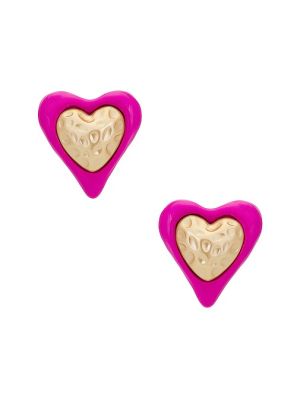 Boucles d'oreilles de motif coeur Julietta rose