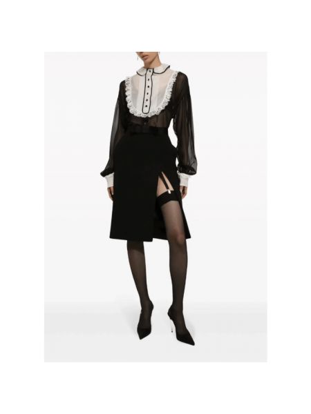 Falda midi Dolce & Gabbana negro