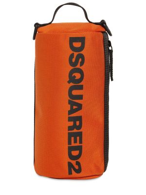 Nylónová taška s potlačou Dsquared2 oranžová