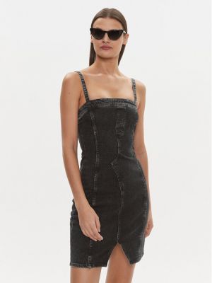 Дънкова рокля slim Karl Lagerfeld Jeans черно