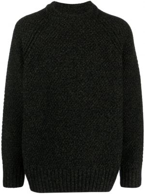 Volneni pulover z okroglim izrezom Filson črna