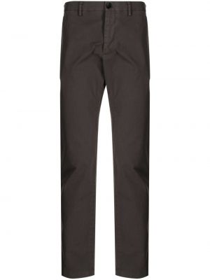 Bavlněné rovné kalhoty se zebřím vzorem Ps Paul Smith šedé