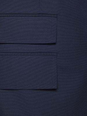 Blazer en coton avec poches Thom Browne bleu