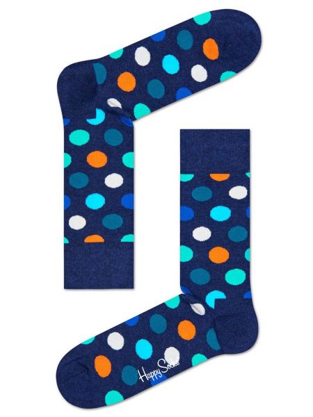 Чорапи за жартиери на точки Happy Socks синьо