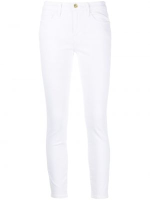 Smal skinny fit-jeans Frame vit