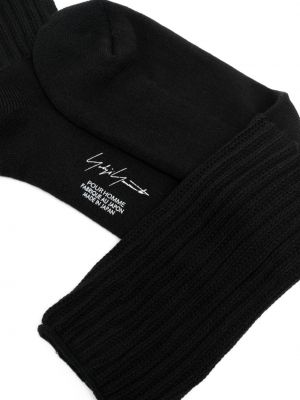 Chaussettes en coton Yohji Yamamoto noir