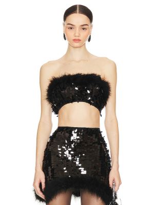Top con paillettes Ow Collection nero