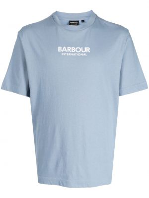 Tričko s potlačou Barbour modrá