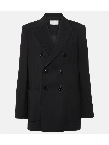 Двубортный пиджак Ami Paris черный