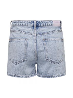 Pantalones cortos vaqueros de algodón con estampado Only azul