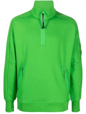 Sweter polarowy z dżerseju C.p. Company zielony
