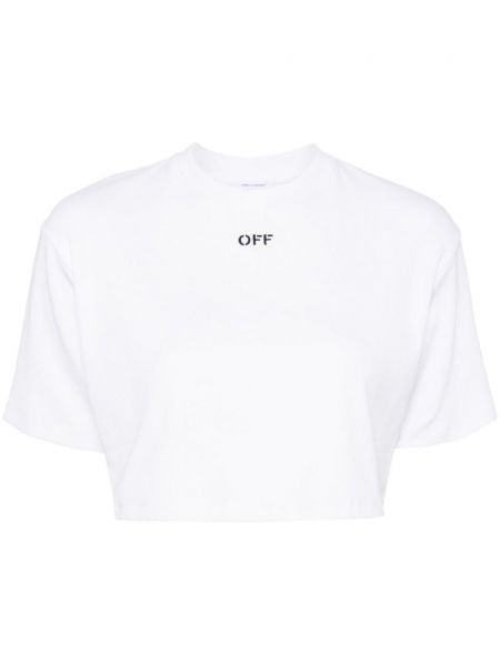 Brodeerattu t-paita Off-white valkoinen