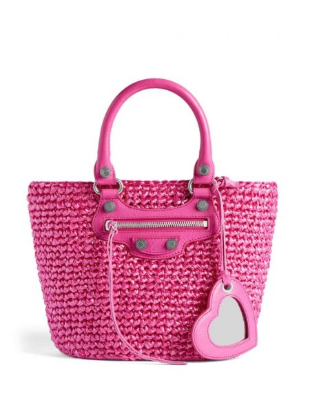 Τσάντα shopper Balenciaga ροζ